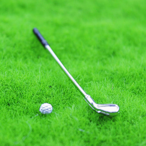 jojofuny Miniature Golf Club Balls Set, 1 Set of Dollhouse Golfing Club, Mini Golf Clubs for 1:12 Scale Dollhouse