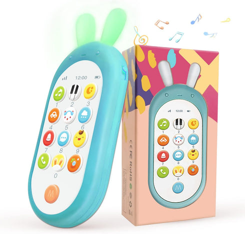 Richgv Baby Cell Phone Toy - Sensory Learning Toys with 12 Functions,