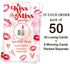 50 Pack Kiss The Miss Goodbye Scratch Off Game - Lipstick Scratch Cards for Bachelor Party and Bridal Shower