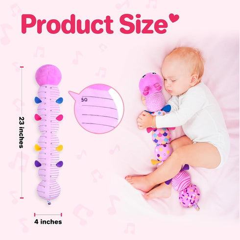 KMUYSL Baby Toys 0 to 12 Months, Musical Stuffed Animal Toys for 0-3-6-12 Months, Soft Sensory Toys with Crinkle and Rattles, Infant Tummy Time Toys Gifts for Newborn Boys Girls