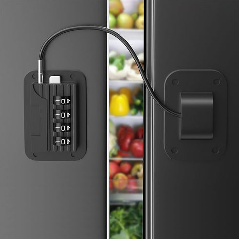 Fridge Lock 2 Pack, Heavy Duty Combination Refrigerator Lock for Cabinets, Windows, and Child Safety