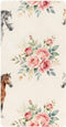 CZXW Watercolor Horses and Flowers Crib Sheets Fitted 52" x 28" Natural Cotton