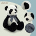 12" Black Panda Bear Stuffed Animal, Soft Plush Toy for Boys and Girls, Cuddly Gift for Newborns and Kids