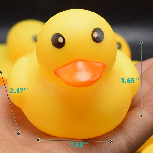 Bath Duck Toys - 10PCS Mini Rubber Ducks for Baby Shower, Squeak and Float Ducks for Toddlers (2.2’’)