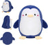 Penguin Plush Pillow, Soft Stuffed Animal Hugging Toy Gifts for Birthday, Valentine, Christmas, 9.8 Inch