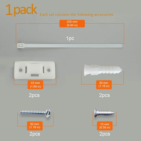 Anti-Tip Furniture Wall Anchor Straps Kit (6 Pack with Screws) for Bookshelf, Dresser, Adjustable Safety