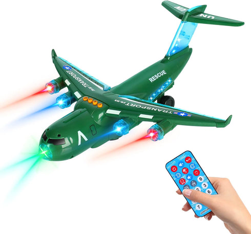 ele ELEOPTION Transport Airplane Toy Aeroplane Infrared Remote Control Plane Toys with