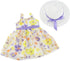 Emily Rose 14 Inch Doll Spring/Summer Chiffon Easter Dress with White Hat for American Girl