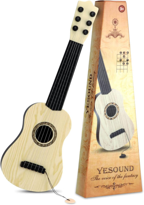 17 Inch Kids Toy Guitar, 6 String Baby Kids Cute Guitar for Rhyme Developmental Musical Instrument Educational Toy