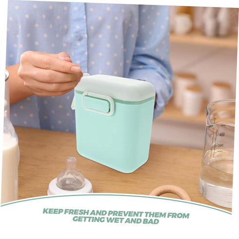 Portable Formula Container Capacity Travel Dispenser with Multi Compartment Design Lightweight Cork Material for Milk