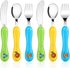 Lehoo Castle Toddler Utensils Kids Silverware, 6pcs Safety Stainless Steel Fork Spoon Knife Set, Children Flatware Set