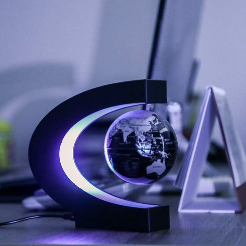 MOKOQI Magnetic Levitating Globe with LED Light - Cool Tech Gift for Men, Boys, and Girls