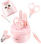 Baby Nail Clippers, 4-in-1 Safe Nail Kit with Cute Case for Newborn, Infant, Toddler - Light-Rose