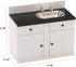 Countertop, 1:12 6 Inch Dollhouse Kitchen Sink Cabinet, Mini White Scale Furniture for Dolls