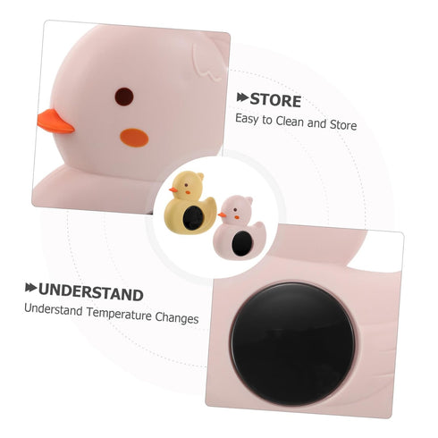 VANZACK 2pcs Swimming Bath Thermometer Floating Duck Shape Water Temperature Monitor for Boy Girl Safe Bath Accurate