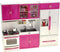PowerTRC Doll Kitchen Play Set, Mini Modern Toy Kitchen Pretend Play Furnitures