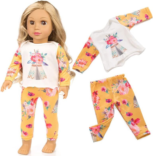 19 18 inch 10 Sets ZQDOLL pcs American Doll Clothes Gift for Doll Clothes and Accessories, Including Complete