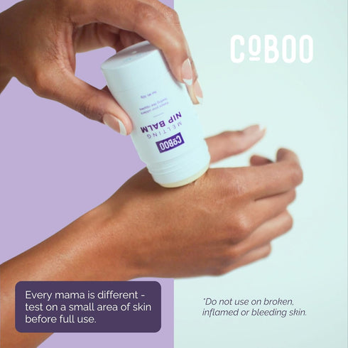 CoBoo Melting Nip Balm for Sore Nipples, Baby-Friendly Postpartum Essential, Touch-Free Application, Soothes