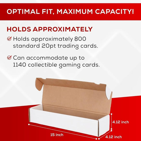 (3) Premium 800 Count Storage Box Trading Card Storage Box Cardboard Perfect Baseball Card Storage Box - MADE IN USA