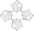 MOWO Star-shaped Foil Balloons, 10" Silver, Pack of 50