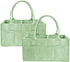 GINUMWA 2 Pack Diaper Caddy Organizer, Portable Baby Caddy Organizer with Handle, Collapsible