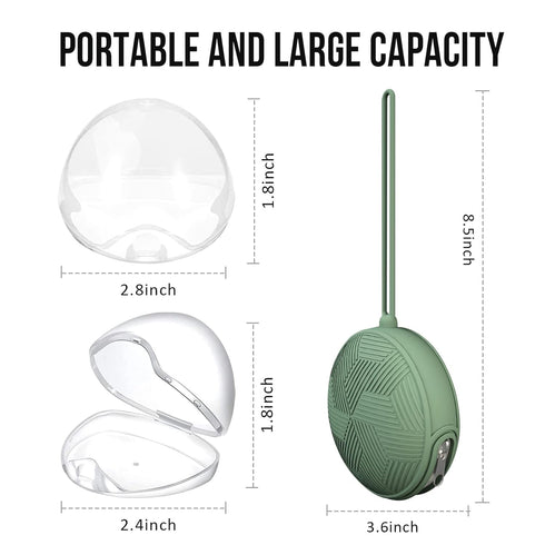Smlpuame Pacifier Holder Case, BPA Free Portable Silicone Baby Pacifier Cover Pouch for Diaper Bag, Travel Outdoor