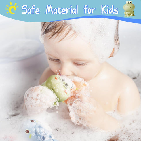 6-18M 1-3Y AMCHSURI Squirting Animal Bath Toys for Babies & Toddlers | Spray Water Toys for Bathtub, Pool, Shower Play