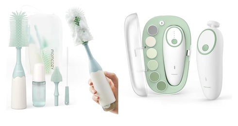 Momcozy Bottle Brush Kit with Innovative Push-Press Design & Baby Nail File