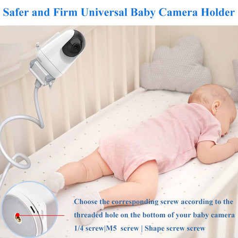 Flexible Baby Camera Mount Holder Stand Compatible with Nanit Pro, Vtech, eufy, HelloBaby HB65/HB66/HB248, ANMEATE