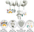 Baby Car Seat Toys, Infant Activity Spiral Plush Hanging Stroller Toys with Squeaker and teether for Car Seat Stroller