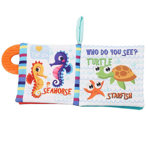 Crinkle Books for Babies 0-6 Months, Soft Cloth Books for Infant Toddler Toys, Christmas Gifts, 2Pcs