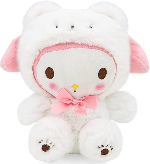 Cartoon Kawaii White Bear Plush Doll, Soft Plush Toy, Cute Stuffed Animals for Birthday Gifts for Kids