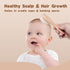 Set,3 in1 Kit,1 Pack 2 SAMEBUTECO Baby Hair Brush Goat Hair Bristles Brush Pieces Silicone Cradle Cap Brushes Wood