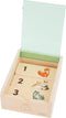 Battat One-Match Numbers Wooden Puzzle for Toddlers - Educational Self-Correcting Puzzles with Storage Box