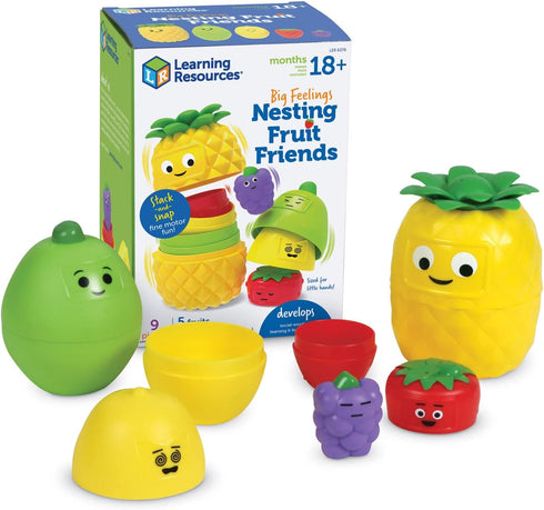 Learning Resources Big Feelings Nesting Fruit Friends - Fine Motor Toys, Social