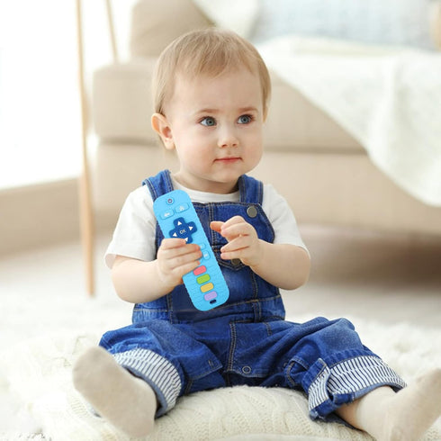 Fu Store Silicone Teething Toys for Infants, Remote Control Shape Teethers for Babies, BPA Free Chew Toys