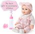 BDDOLL 12'' Playset 36 Baby Doll and Clothes Accessories with Feeding Bottle Pacifier First Baby Dolls for Toddlers