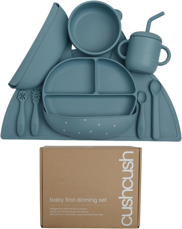 cushcush Silicone Baby Feeding Set, Baby Led Weaning Supplies, First Stage Solid Food
