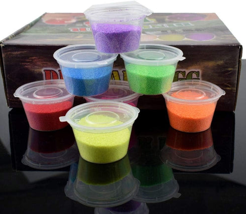 6 Pack Colorful Magic Sand - Amazing Hydrophobic Sand Space Sand, Never Gets Wet Magic Sand,Colored Play Sand - Gifts