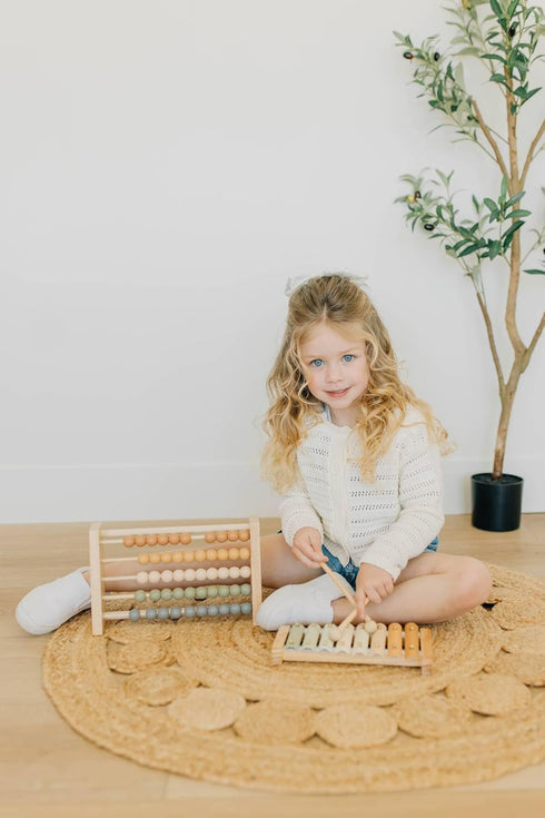 Brooklyn Neutral Xylophone, Montessori Musical Toy for Toddlers and Young Kids with a Modern Boho Aesthetic, Perfect