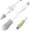 HOMCHEER Food-Grade Silicone Cleaning Brush Kit, 6 in 1 Cup Lid Cleaning Brush,
