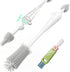 HOMCHEER Food-Grade Silicone Cleaning Brush Kit, 6 in 1 Cup Lid Cleaning Brush,