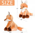 13 inches WEIGEDU Cute Red Fox Stuffed Animal Plush Toy with Big Soft Tail for Kids Boys Girls Birthday Bedtime Gift