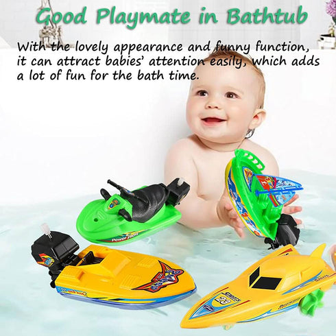 Miracland Wind-Up Speed Boat Toy for Kids - Fun Bath & Pool Activity