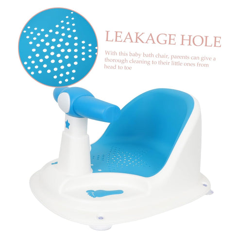 Levemolo Bath Seat with Backrest and Non-Slip Suction Cups Shower Chair for Sit-up Support Safe Material Bathtub Seat