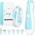 6 1 Trimmer Electric Nail File Drill for Baby No Sharp Claws Hurt, in Safety Cutter Clipper for Toes and Fingers (Blue)