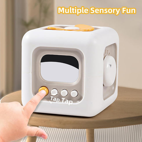Montessori Fidget Toy Block - Educational Busy Cube 6 in 1 for Kids, Toddler Travel Toys for 3 Years Old Gift