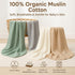 Set 2 52x28x9 Crib Mattress Sheet of Green & Beige, Premium Muslin Cotton, Fitted Crib Sheets Snugly, Breathable & Soft
