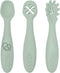 Dreambaby Scoop Mash and Twist Silicone Baby Spoon Set, 3 Stage Toddler Utensils for Baby Led Weaning