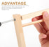 Zerodeko Doll Garment Rack with 10 Pcs Wooden Doll Clothes Hangers, Doll Closet Accessories for Dollhouse